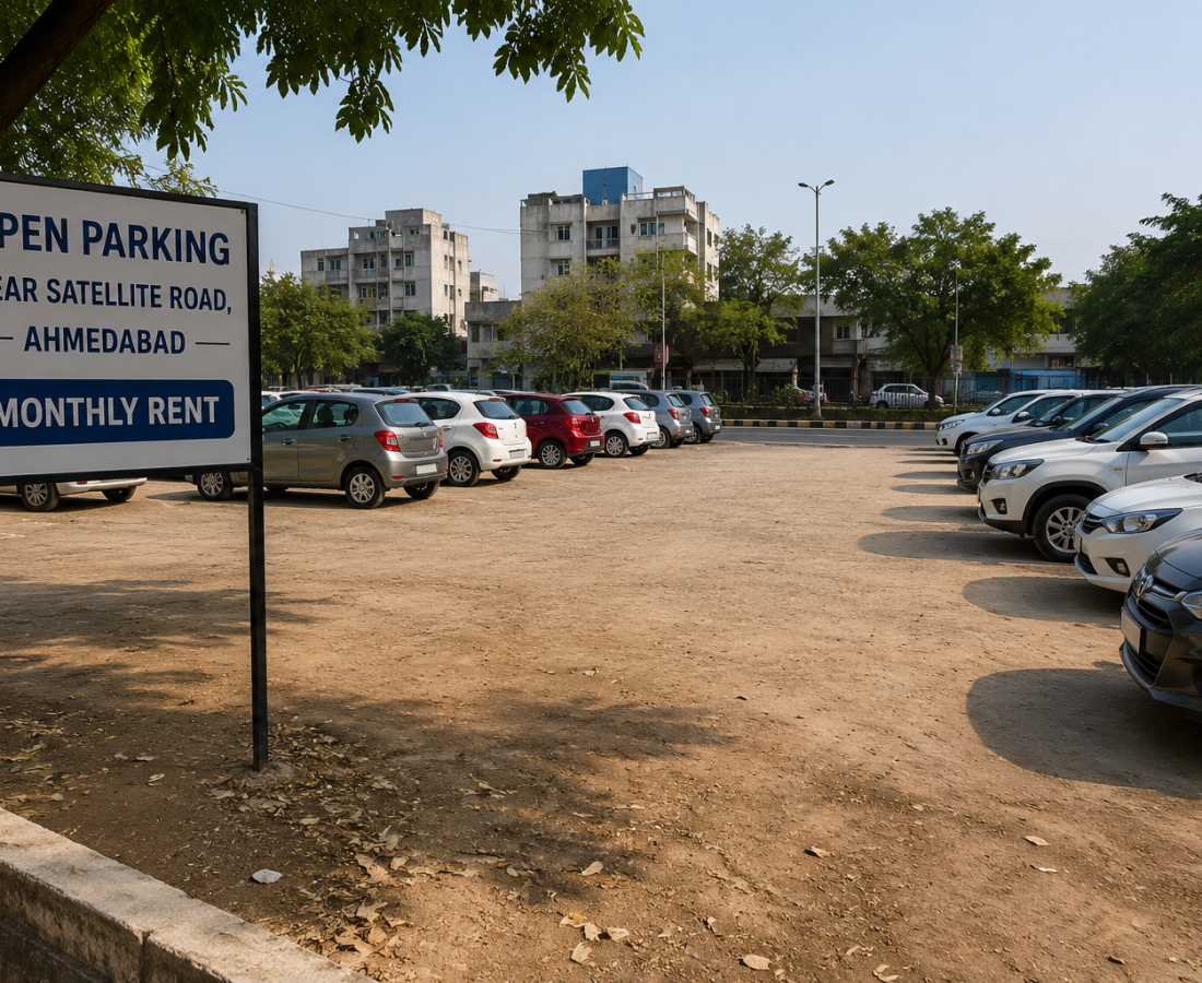 Open Parking Near Satellite Road, Ahmedabad — Monthly Rent