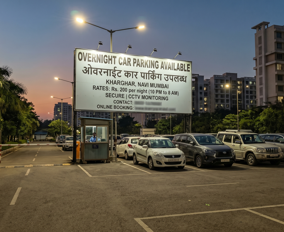 Overnight Car Parking Available in Kharghar, Navi Mumbai