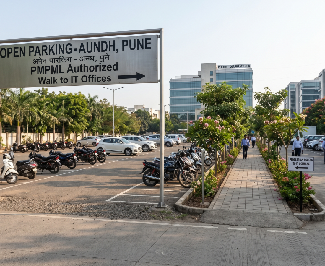 Open Parking in Aundh, Pune — Walk to IT Offices
