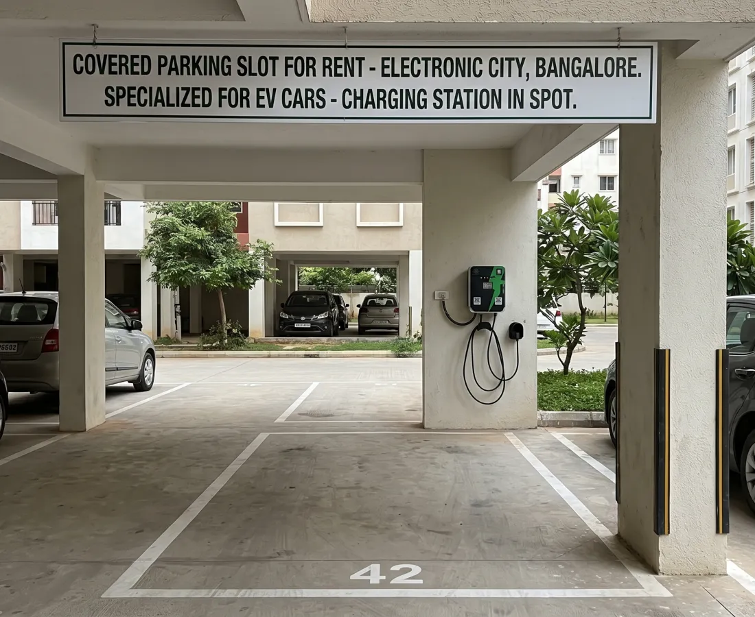 Covered Parking Slot for Rent in Electronic City, Bangalore