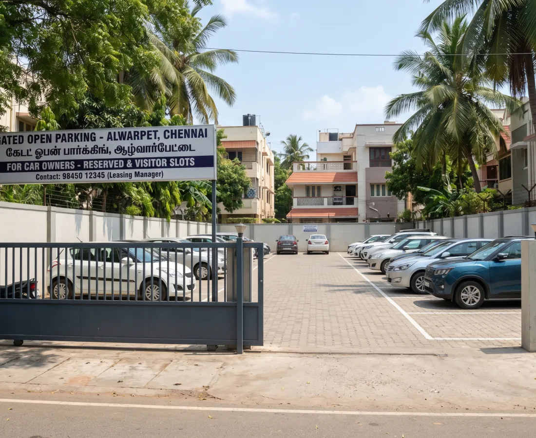 Gated Open Parking in Alwarpet, Chennai for Car Owners