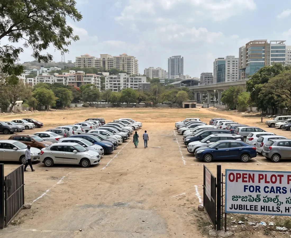 Open Plot Parking Near Jubilee Hills, Hyderabad for Cars
