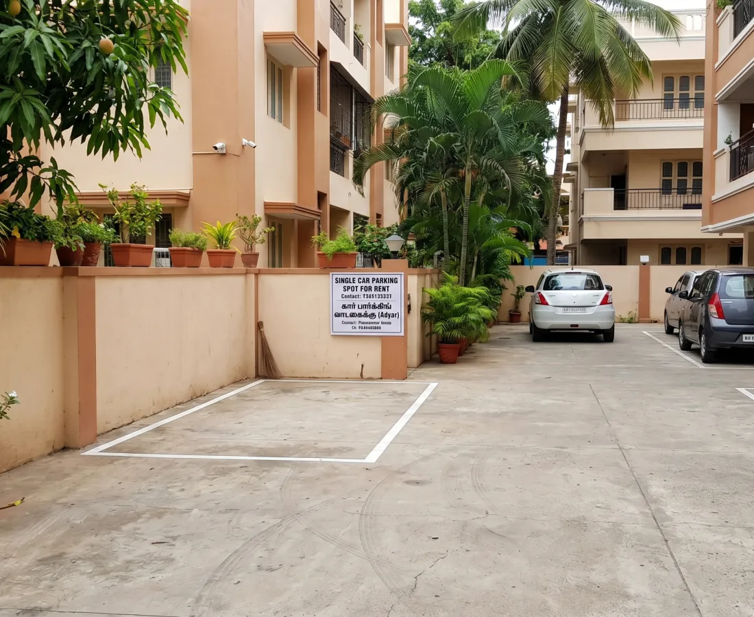 Single Car Parking Spot for Rent in Adyar, Chennai