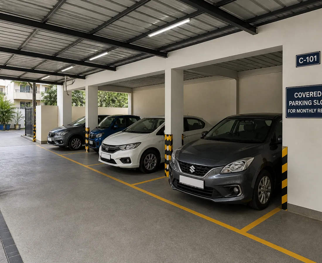 Covered Parking Slot in Indiranagar, Bangalore for Monthly Rent