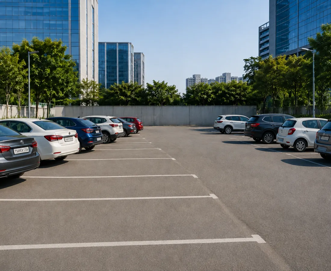 Open Parking Space for Rent Near Hitech City, Hyderabad