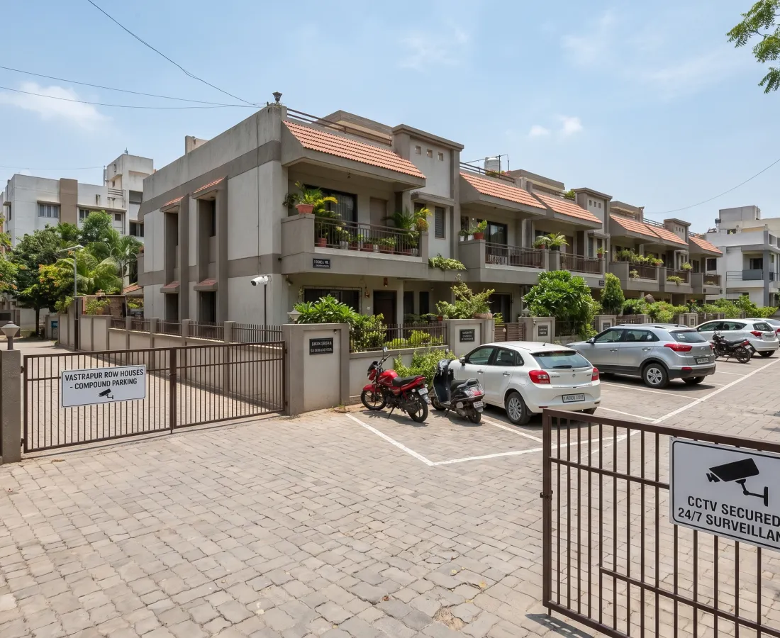 Row House Compound Parking – Vastrapur
