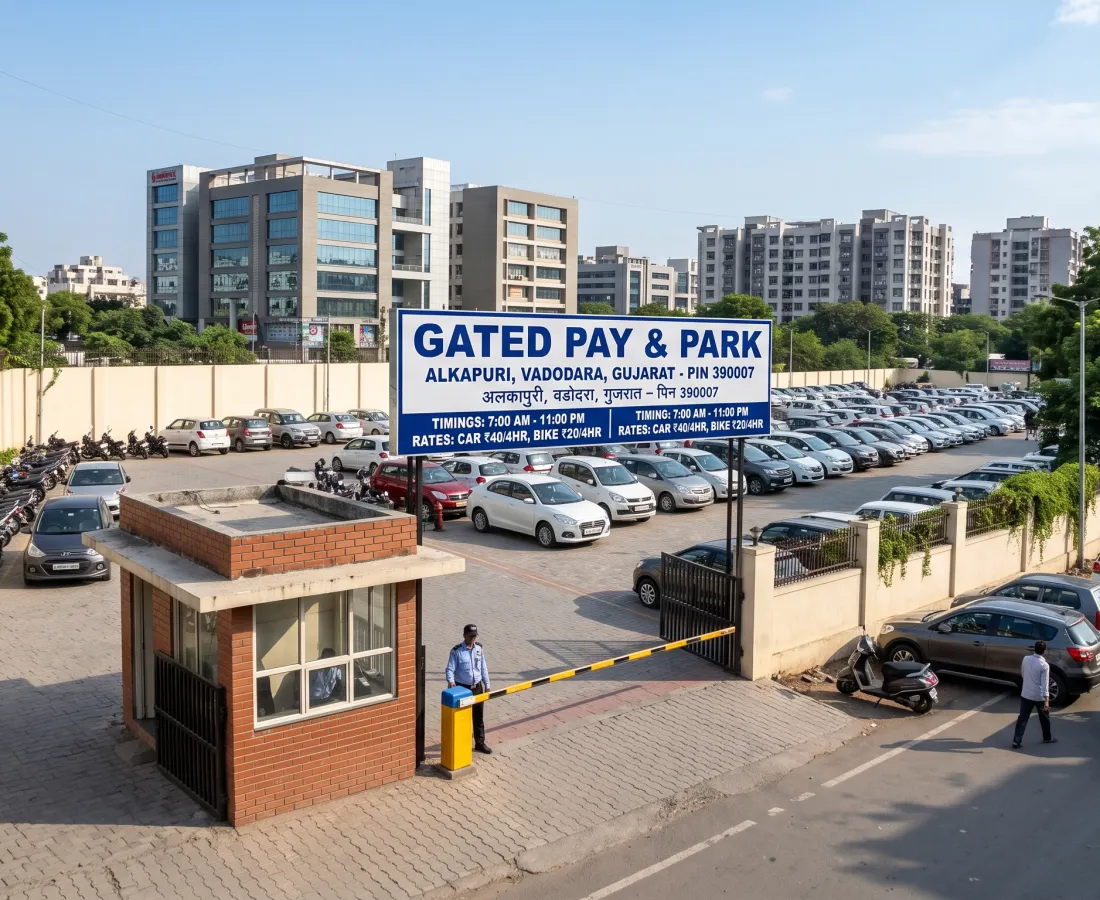 Gated Parking near Alkapuri