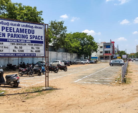 Open Parking Space Near Peelamedu, Coimbatore — Daily and Monthly Plans