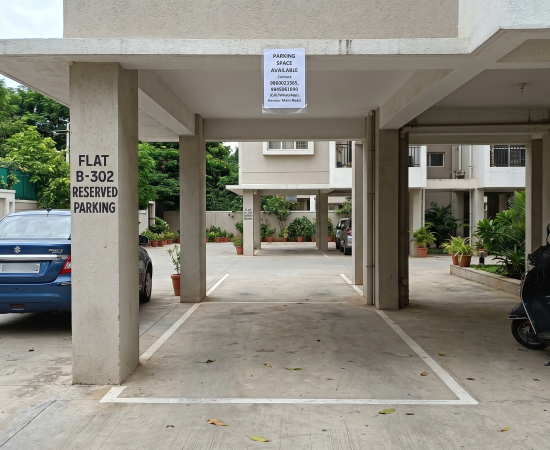 Apartment Parking Space Available in Hennur, Bangalore