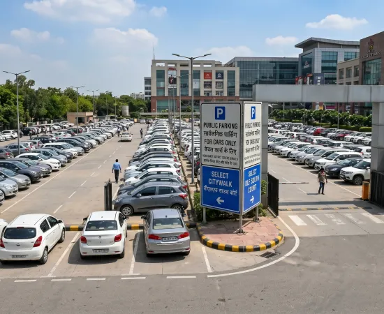 Parking Space for Cars Near Saket District Centre, Delhi