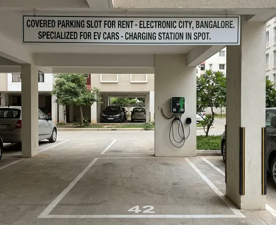 Covered Parking Slot for Rent in Electronic City, Bangalore