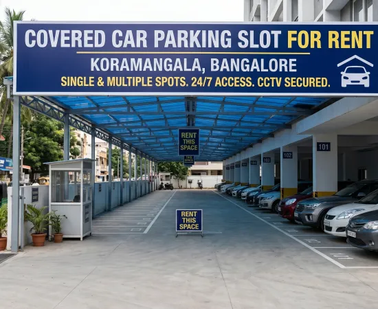 Covered Car Parking Slot for Rent in Koramangala, Bangalore