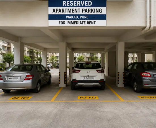 Reserved Apartment Parking in Wakad, Pune for Immediate Rent