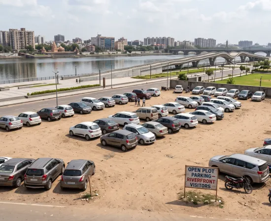 Open Plot Parking near Sabarmati Riverfront