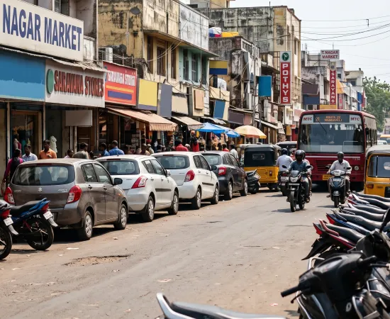 Roadside Parking near T. Nagar Market