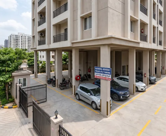 Private Stilt Parking in Gachibowli
