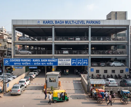 Covered Parking near Karol Bagh Market
